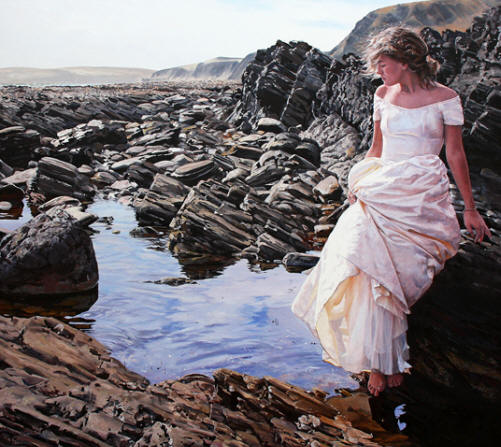 Silkwater, Oil on Canvas by Megan Roodenrys